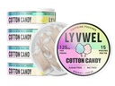 LyvWel 125mg Pouches d'énergie caféine – Énergie propre avec Guarana pour Focus & Stamina – 5-Pack (75 Total Pouches) (5 Pack, Cotton Candy)