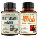 Multivitamin für Herren & Tribulus Terrestris mit DHEA und Tongkat Ali – Kompletter Gesundheitsbund für Energie, Vitalität, Hormon Balance & Workout Performance
