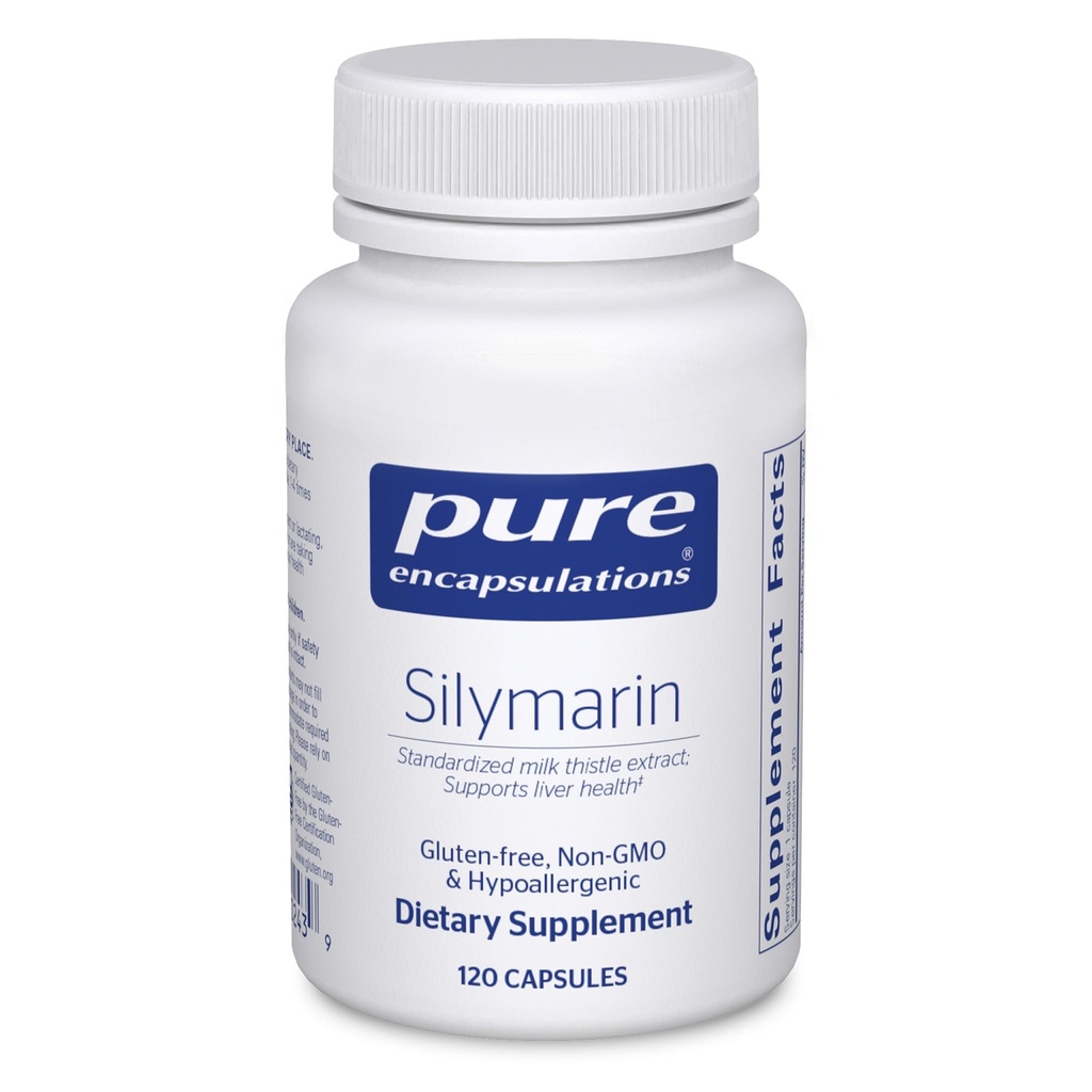 Encapsulations pures Silymarin - 250 mg Thistle de lait par gélule - Soutien de la santé du foie - Supplément antioxydants - Non-OGM et végétalien - 120 capsules