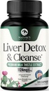 Détox et réparation du foie - Supplément de chardon de lait pour la digestion et la santé immunitaire - Racine de gingembre, Choline et racine de dandelion - Support du foie à base de plantes avec Silymarin, Beetroot et Artichaut - 120 capsules