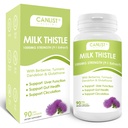 CANLIST Capsules de chardon de lait 1000mg, Potent 9:1 Extrait, Soutien de la santé du foie, Detox & Cleanse, Antioxydant & Santé des Guts, Non-OGM, Sans gluten, 90 Capsules