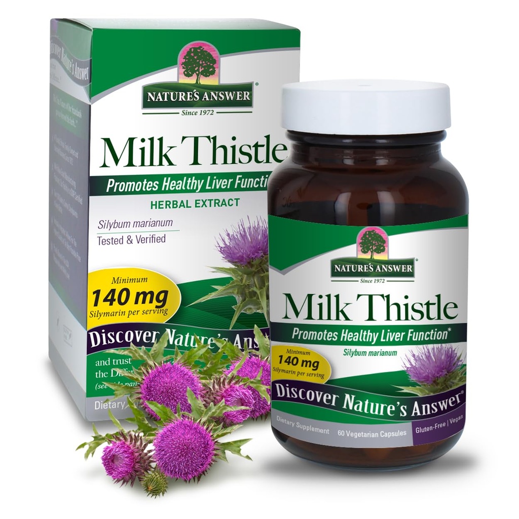 Nature's Answer Milk Thistle, 60 Vegetarische Kapseln