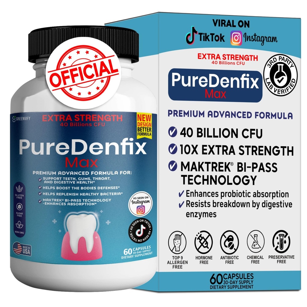 – Extra Strength Probiotic Supplement mit 40 Billion CFU – Unterstützt Zähne, Gums, Ohr, Nase, Throat & Digestive Gesundheit – 60 Kapseln (1)