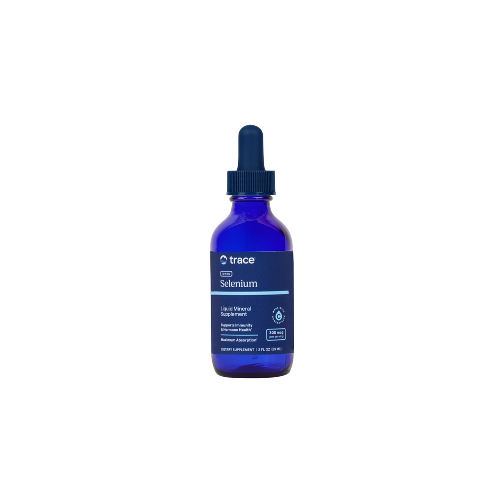 Trace Minerals Liquid Ionic Sélénium - Supplément de sélénium à haute absorption pour le support quotidien des immunes - Support hormonal et antioxydant - Sans gluten - Vegan - Non-OGM - 2 fl oz (48 portions, 1 paquet)