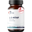 Conceptions pour la santé L 5-MTHF - Supplément de méthylfolate de Quatrefolic L 1mg (1700mcg DFE) - Supplément de folate de méthylate pour les femmes et les hommes - Soutien à la méthylation - Non-OGM, sans gluten (120 capsules)