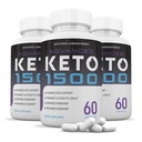 (3 Pack) Fortgeschrittene Keto 1500 Keto Pillen 1275MG Neu & Verbesserte Formel Enthält Apfelessig Extra Virgin Olivenöl Pulver Grüner Tee Blatt 180 Kapseln