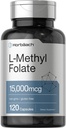 Horbäach L Méthylfolate 15000 mcg. 120 Capsules 15mg Méthylfolate 5-MTHF.