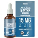 L-méthylfolate organique 15 mg + méthyl B12 1000mcg gouttes liquides-60 portions