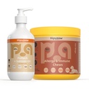 Ensemble de soutien pour la peau et l'allergie des chiens : Huile de poisson Omega 3 + Altergy Relief Chews for Itchy Skin, Immune & Digestive Health