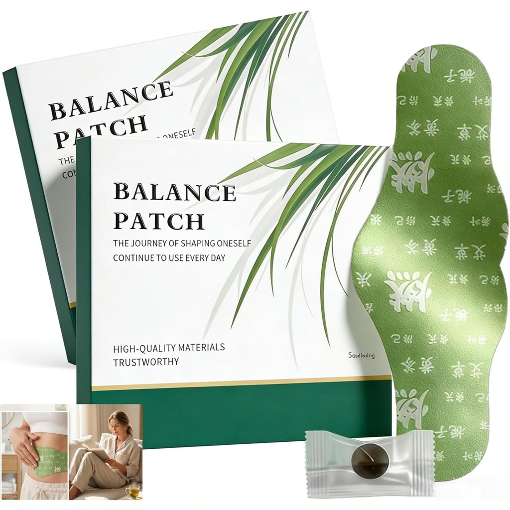 2 Boxes Balance Patch, Japanese Herbal Stomach Patch with Plant-Based Ingredients, Promotes Abdominal Comfort, Non-Irritating & Comfortable Adhesive, Easy Topical Use (10 Patches)