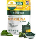 Sunlit Best Spirulina Pulver Organic USDA - Chlorophyll, schnelle Absorption, blau-grüne Spirulina Algen, rohes veganes Protein - Nicht-GVO, glutenfreie Superfood Energie, Gut, Immun Support Supplement - 8 Oz