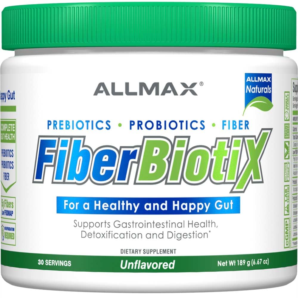 ALLMAX Naturals - FiberBiotix - Unterstützt die gastrointestinale Gesundheit, Entgiftung und Verdauung für ein gesundes und glückliches Gut (189g, nicht aromatisiert)