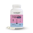 Zen-Prinzip Marine Collagen Peptide Pulver mit OptiMSM® Ergänzung. Klinisch auf Hautunterstützung getestet. Wild gefangener Fisch, nicht gentechnisch verändert, 210 Kapseln.