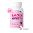 Calcium-Ergänzungen für Frauen - 4-in-1 Calciumzitrat 1200 mg mit Vitamin D3 K2, B12 - High Absorption Calciumzitrat & Carbonat für Knochendichte & Stärke, Nicht-GVO, 120 vegane Kapseln