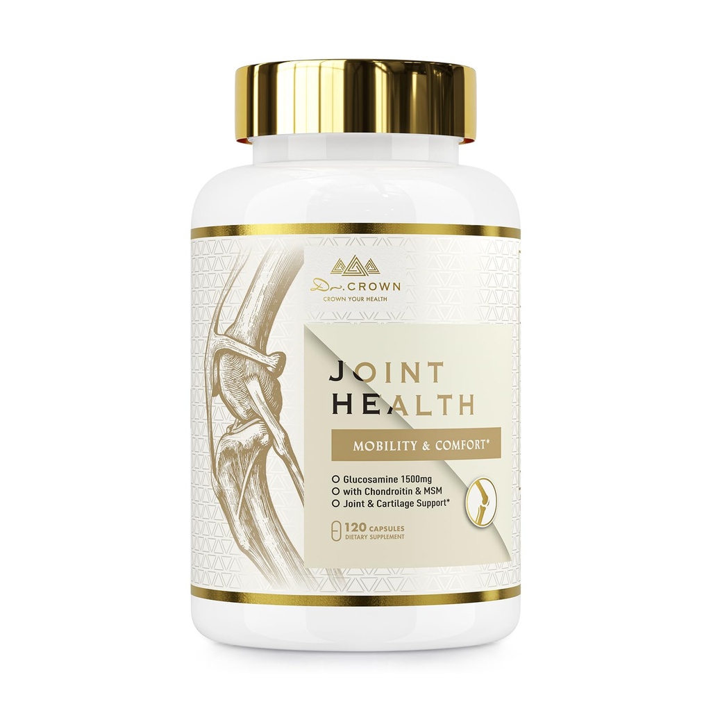 Combinaisons Santé Supplément, Glucosamine Chondroïtine MSM - Supplément de soutien conjoint pour les femmes et les hommes avec curcuma, MSM & Boswellia, pour le cartilage, la santé articulaire et la flexibilité - 120 capsules