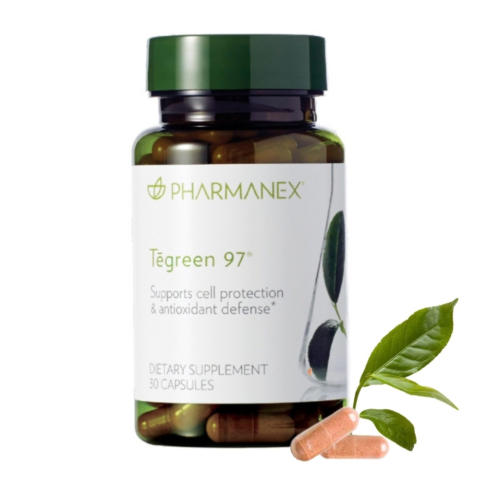 Nu Skin Pharmanex Tēgreen 97 | 30ct | Premium Grüntee-Extraktkapseln, leistungsstarkes Antioxidans und metabolischer Booster mit Verdauungsenzymen, essentiell für einen gesunden Lebensstil