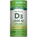 La vérité de la nature D3 1000 UI , 250 Softgels , Vitamine essentielle D , Supplément sans OGM et sans gluten