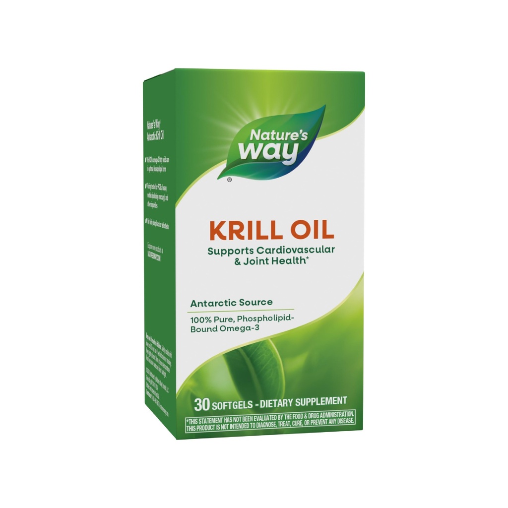 Krillöl der Natur, unterstützt Herz-Kreislauf- und Gelenkgesundheit*, 100% reines Omega-3, 30 Softgels (Verpackung kann variieren)