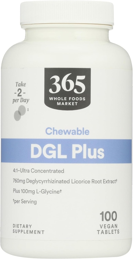 365 von Whole Foods Market, DGL Plus Chewable Tablets, 100 Tablets