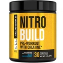 Jacked Factory Nitrosurge Build Pre Workout mit Kreatin für den Muskelaufbau - Con Cret Creatin Pulver & elevATP für intensive Energie, leistungsstarke Pumpe und endlose Ausdauer - 30 Portionen, Blue Raspberry