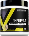 Cutler Nutrition Amplify Pompe pré-entraînement Booster d'oxyde nitrique sans caféine contenant de l'arginine et de la citrulline pré-entraînement pour les pompes maximales Sour Lemonade Saveur