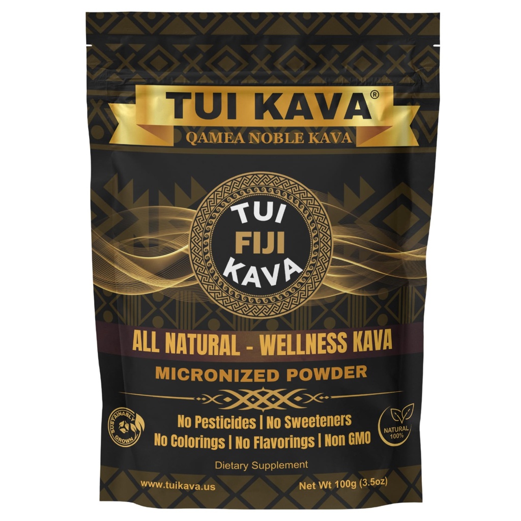 MICRONIZED Noble Kava Root Powder – 100g (3.5oz) Trial Size | Heady & Euphoric | Natural Mood, Sleep & Stress Support | Premium Fijian Kava für Fokus & Entspannung | NO STRAINING