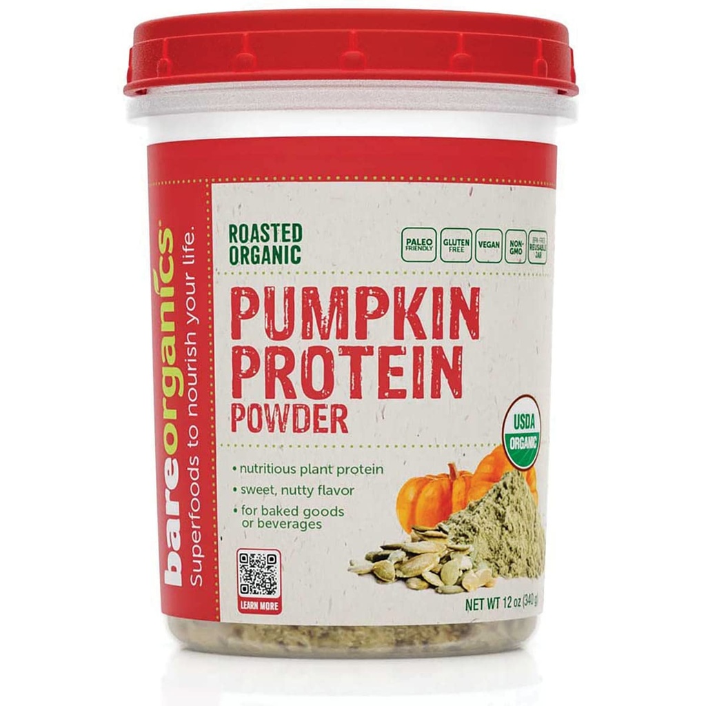 BareOrganics Pumpkin Protein Pulver, 12 oz