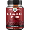 Riz de levure rouge avec supplément CoQ10 - Formule avancée pour le coeur sain et les niveaux de cholestérol sain pour les hommes et les femmes - Capsule de force supplémentaire avec riz de levure rouge 1200 mg Capsules avec compte CoQ10-240