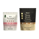 SAVVY Bone Broth Power Vanille Proteinpulver, 22g Protein, 12g Kollagen & Recharge Electrolyte Pulver, zuckerfreies Hydratgetränk mit Natrium, Magnesium, Kalium, Glycin, Wassermelonengeschmack