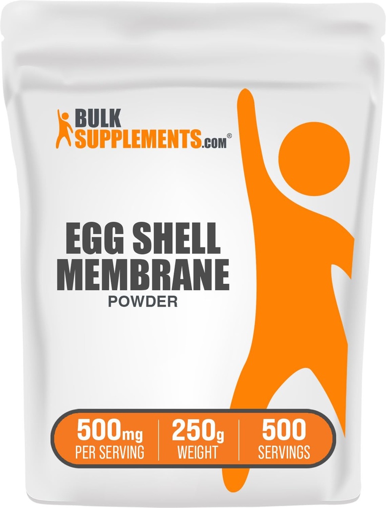 BulkSupplements.com Egg Shell Membrane Powder - Collagen Powder Suplement, Dairy-Free & Gluten Free, 500mg pro Portion, 250g (8,8 oz) (Paket von 1)