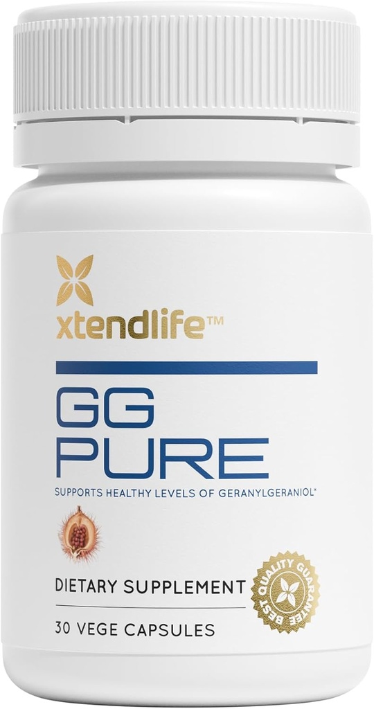 Xtendlife GG Pure for Statin Users, CoQ10 Support, Knochen, Muskeln und Herzgesundheit - 150mg Geranylgeraniol von Annatto Seeds - 30 Tage Versorgung