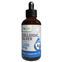 Kolloid Silver Liquid 1100 ppm | Extra Strength Silver Liquid Supplement | 4 oz Amber Glasflasche mit Tropfen