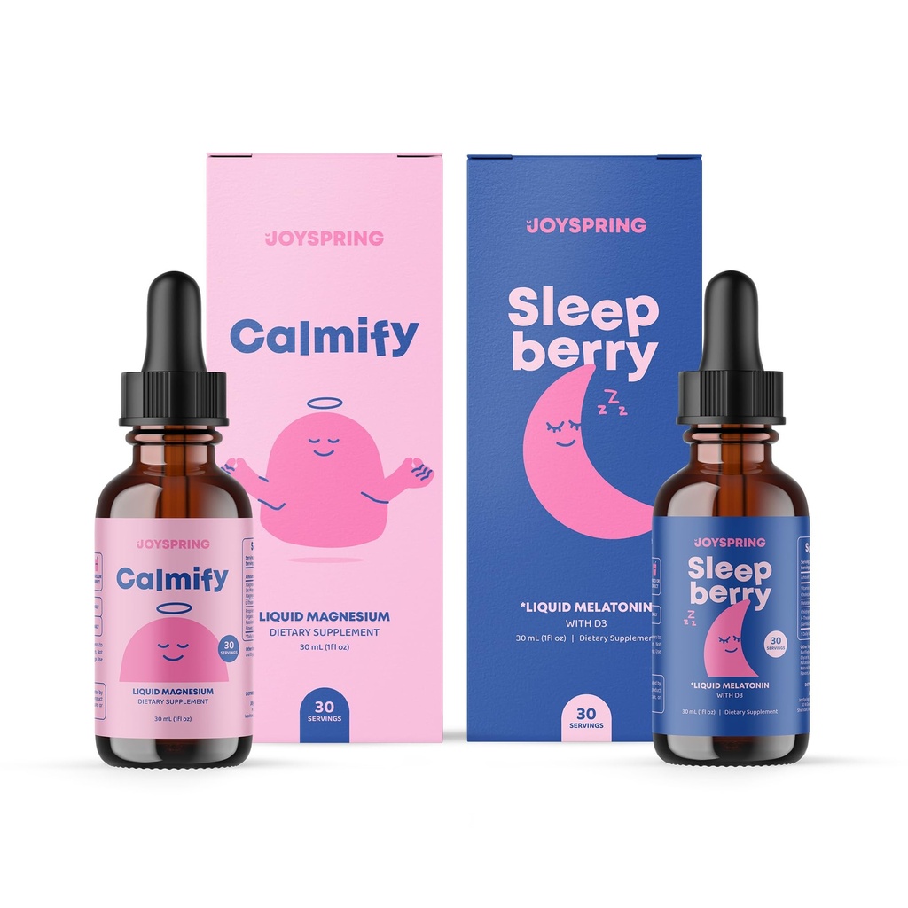JoySpring calmant le glycinate de magnésium et la mélatonine liquide pour les enfants