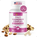 9-in-1 Magnesium Complex, 300mg Magnesium from 9 Organic Forms, Glycinate, Citrate, Malate, High Absorption for Sleep & Relaxation, Energy & Muscle Support, 90 Capsules