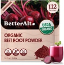 Besser Alt Organic Beet Root Powder, USDA Certified - Nitric Oxide Supplement, Rübensaft Pulver Superfood für gesundes Herz, Beetroot-Ergänzung, Beetroot Powder - 112 Servierungen, 1 lb