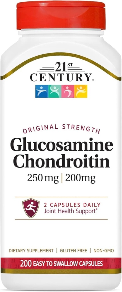 21st Century Glucosamine/Chondroitin, Original Strength, 200 Easy to Swallow Kapseln