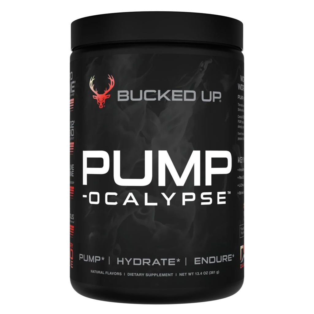 Pump-ocalypse Raspberry Lemonade | Nitric Oxide and L Arginine Supplement | Citrulline Malate, GlycerPump | Ultimate N.O. Booster | Lean Muscle Support | Blood Flow, Vascularity, Hydration, Endurance
