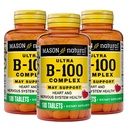 MASON NATURAL Ultra B,100 Complex, 300,Day Supply, für normale Immununterstützung und Energiemetabolismus, 3 Pack