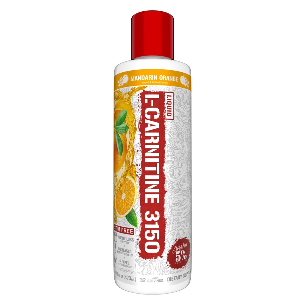 5% Nutrition Riche Piana Liquid L-Carnitine 3150.00 Premium 4 Mélange source + GBB, La Super Carnitine (Mandarin Orange)