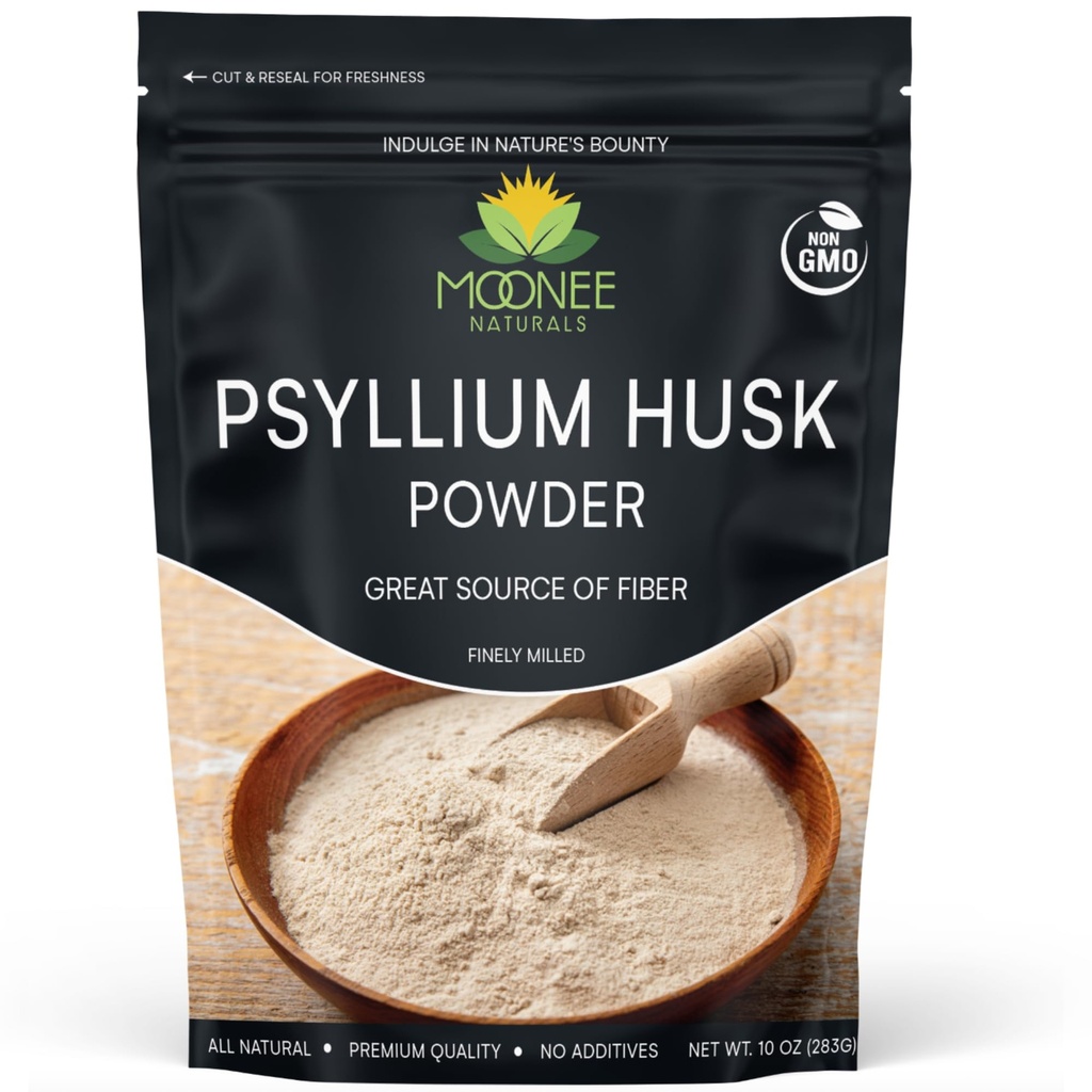 Psyllium Husk Pulver (10 OZ), Glutenfrei, Non GMO, Finely Ground, Keto Friendly (10 Unze (70 Servierungen))