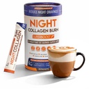 Nacht Collagen Burn - Weight Loss & Belly Fat Burner & Sleep Aid for Women & Men | Sleep Support for Bloating & Metabolism, Appetite Suppressant | Unterstützt Haut, Haar, Nägel & Gelenke | 30 Servierungen