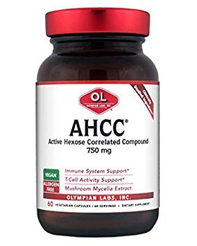 Olympian Labs Premium AHCC Supplement–750mg AHCC pro Kapsel–Unterstützt Immune Gesundheit, Leberfunktion und natürliche Killer-Zellaktivität- 60 Caps