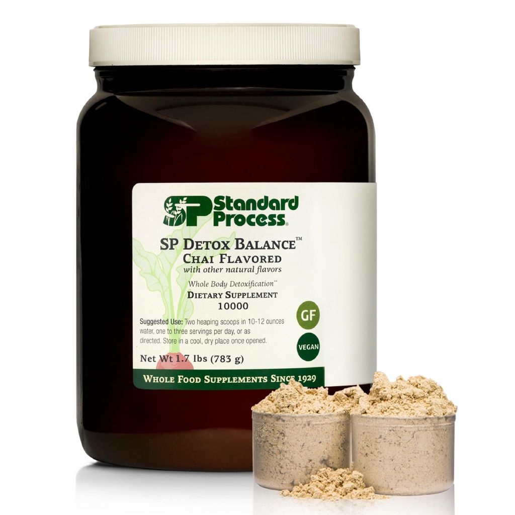 Standard Process SP Detox Balance Chai - Detox Cleanse with Pea Protein, Iron, Magnesium & Choline - Vegan, Non-Dairy & Gluten-Free - 1.7 lb