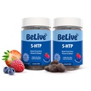 BeLive 5-HTP-Gummien – 2 Pack - 120 Ct I 5HTP-Berechnungs-Gummien für erhöhte Fokus, Erholung & Erholung für Erwachsene | Vegan - Gemischte Beeren Flavor