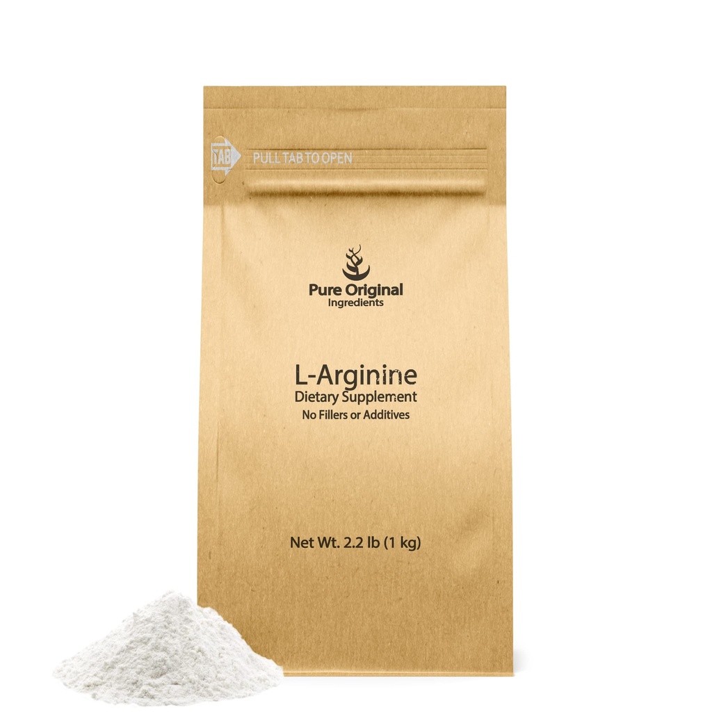 INGRÉDIENTS ORIGINAUX DE PURE L-Arginine (2.2 lb) Pure, sans remplissage ni additifs