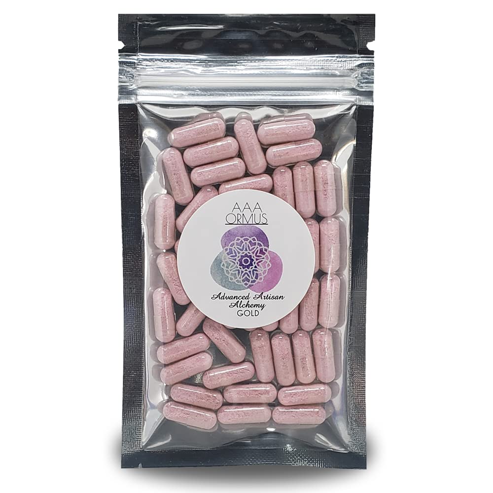 ORMUS Gold - Kolloidal Gold Kapseln Vegan - Monoatomisch Gold Ormus - The Philosoph's Stone - 45 Count Bag