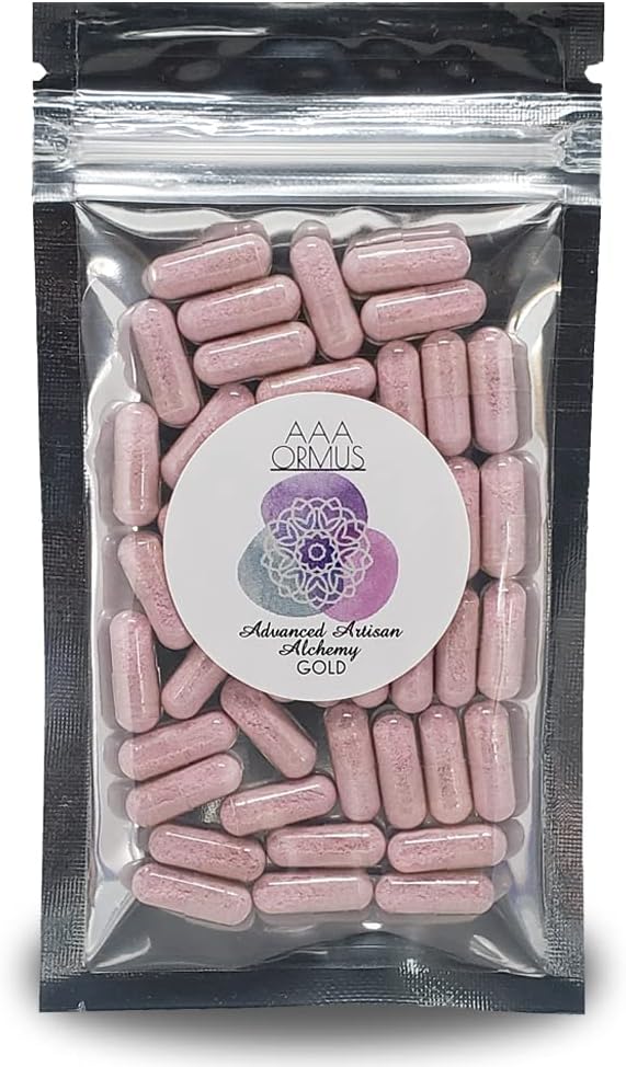 ORMUS Gold - Kolloidal Gold Kapseln Vegan - Monoatomisch Gold Ormus - The Philosoph's Stone - 45 Count Bag