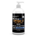 Huile de poisson d'Omegease pour chiens et chats - Plus fine pour animaux de compagnie Omega 3 pour chats et chiens - Supplément pour peau et manteau, démangeaisons, mouillage, articulations et santé immunitaire - 100% huile de poisson d'Omega pur avec EPA et DHA (8 oz)