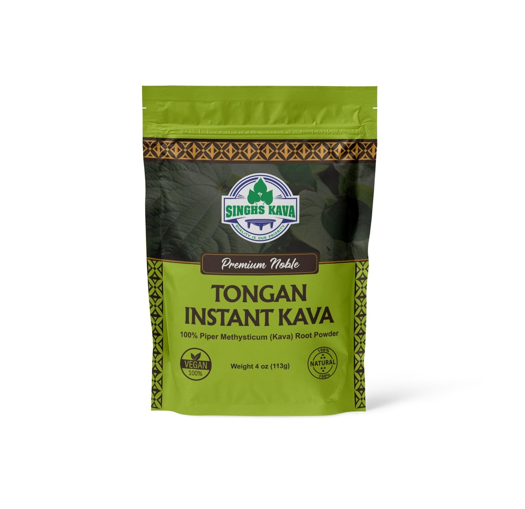 SINGHS Micronized Instant Kava Powder - Tongan Kava, 4 Ounce (Pack of 1), 4.0 Ounce, Pack of 1 (50201700)