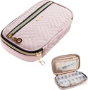 BAGSFY Pill Organizer Case 2 fois une journée- hebdomadaire de médecine Organisateur Pill Box de voyage avec un contenant de 7 jours de médecine amovible pour huile de poisson, vitamine, supplément